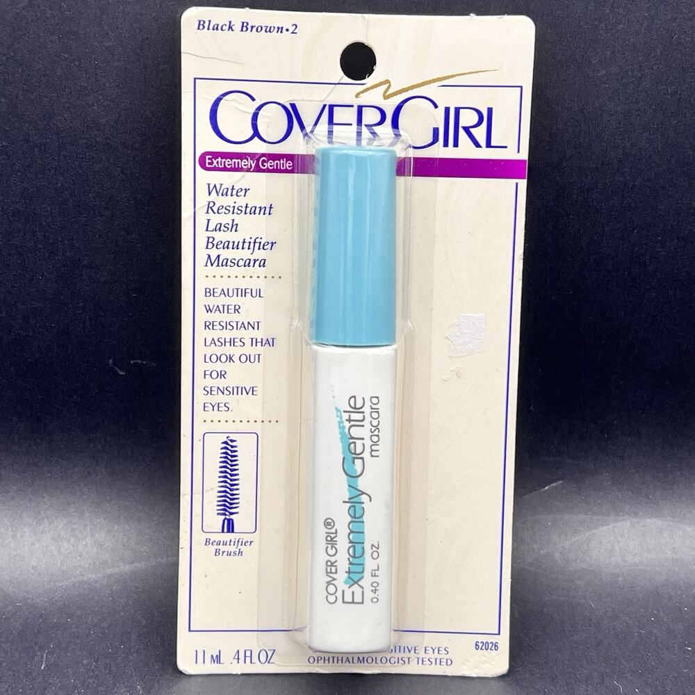 COVER GIRL Extremely Gentle Mascara Water Resistant Black Brown-2 NEW RARE